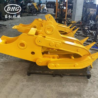 China Crawler Excavator Fixed Or Hydraulic Rotating Chute Grab Orange Peel Type Grapple For Excavator for sale