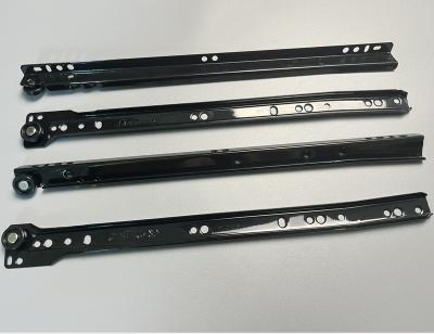 China Easy Installation Steel Concealed Undermount Powder Coated Drawer Slide Rollers Slides With Wheel for sale