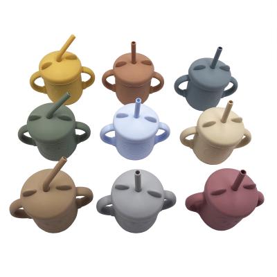 China BPA Free 2022 New BPA Free Soft Silicon Baby Water Safe Drink Cups With Lid Toddler Silicone Sippy Cup for sale