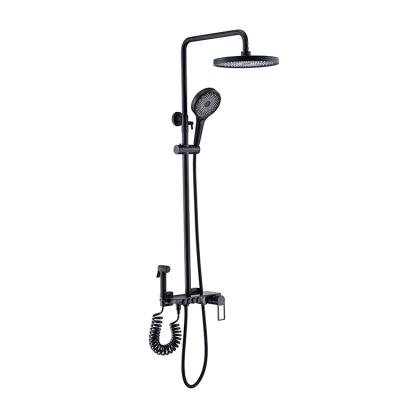 China With Slide Bar Function Shower Faucet Mixer For Bathroom Rain Shower Faucet Set With Hand Wave Digital Four Speed Shower for sale
