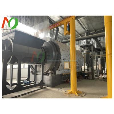 China 10 T 15 T Tubular Screw Feeding Waste Tyre Rubber Pyrolysis Plant for Energy Mining for sale
