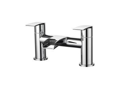 China Dubbele handgrepen Chroom afwerking Messing bad douche mixer kraan T8114 Te koop