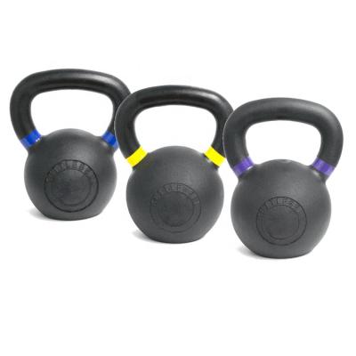 China Home Use RIAO Gravity Cast Black Powder Coated Kettlebell for sale