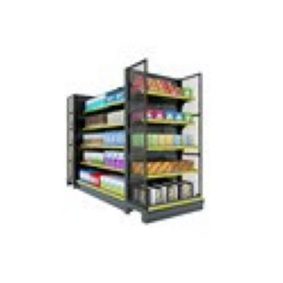 China 5 Layer Supermarket Shelf Single Side Adjustable High Quality Steel and Stainless Grocery Display Gondola Metal Wire Supermarket Rack Shelf Bracket for sale