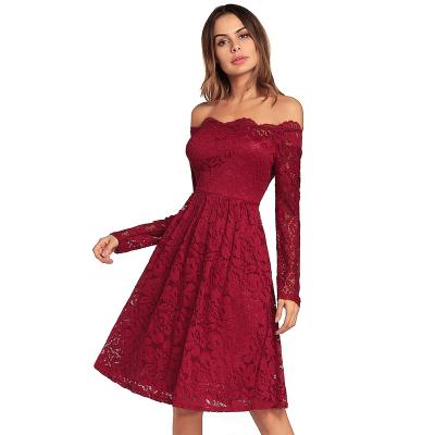 China Washable Dress Dress Fashion Long Sleeve Lace Women OEM for sale