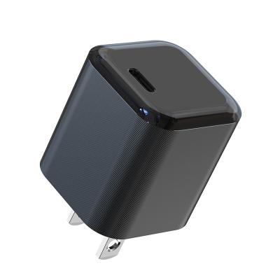 China Customized Black White GAN PD 30W C Port Mini Fast Charger PD 2.0 C Port Wall Charger Color High Glossy Flame Retardant PC Plastic Shell for sale