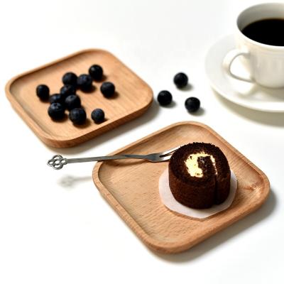 China Viable Japanese Tableware Wooden Dish, Square Tray Dinner Plate for sale