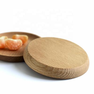 China Viable Japanese Tableware Wooden Dish, Tray Dinner Plate Round for sale