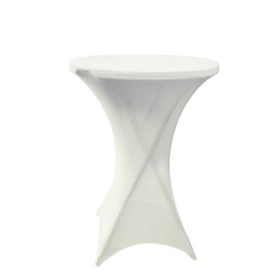 China High Round Bar Disposable White Cocktail Tablecloth For Wedding for sale