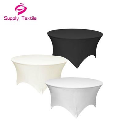 China Disposable Cheap Elegant Elastic Spandex White And Black Primary Tablecloth for sale