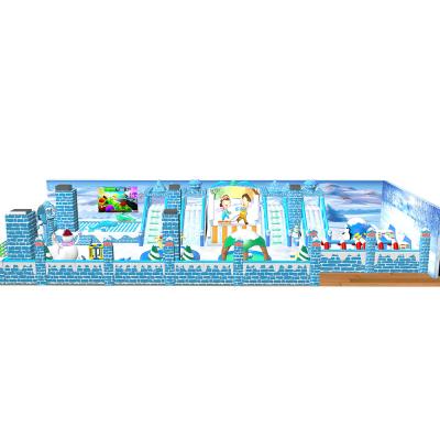 中国 大きな冬のテーマ 膨らませられるジャンプ 吹き上げ 城 白と青 販売のため