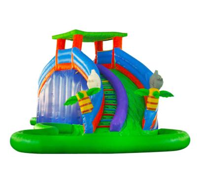 China Aldult Outdoor Rental Inflatable Large Water Slides With Bouncy for sale
