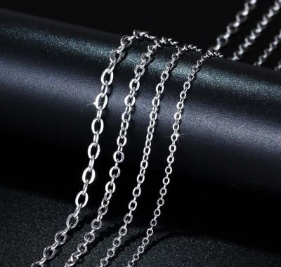 China Romantic Men's Women's O Chain Necklace Fashion Stainless Steel Titanium Steel Chain 2MM for sale