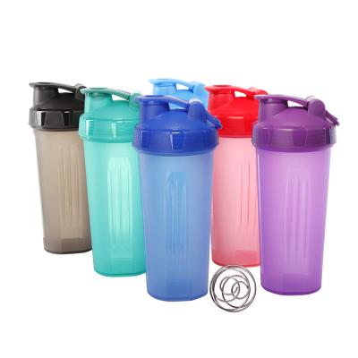 China Wholesale 600ml Sustainable Colorful Eco Friendly Custom Logo Plastic Gym Protein Shaker Bottle for sale