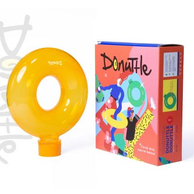 China 2022 Fitness Donuttle Motivational Water Bottle custom logo bpa free plastic viable protein hot tritan for sport 800ml for sale