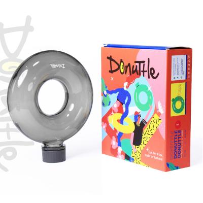 China Sustainable Portable Sports GYM Water Cafe Plastic Donuttle Shaker Bottle With Logo for sale