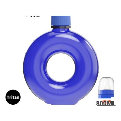 China Child Viable Plastic Tritan Gym Sport Water Bottle Donuttle Motivational Water Bottle With Custom Logo for sale