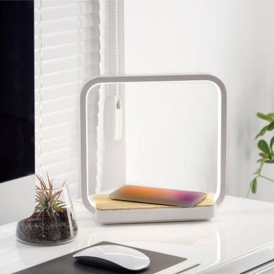 China Lighting Amouhom Functions In The Bedside Desk Lamps Current Touch Control Fast Charging Wireless Lamp for sale