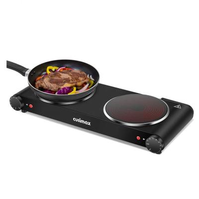 China 2021 Double Burner Cusimax Variety Mode Double Camp Wok Burners Portable Electric Stove Double Burners for sale