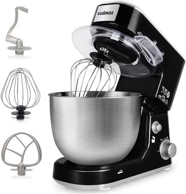 China With CUSIMAX Electric Beater Mixer with 5-Quart Stainless Steel Bowl, Dough Hook, Mixing Beater and Beater, Splash Guard for sale