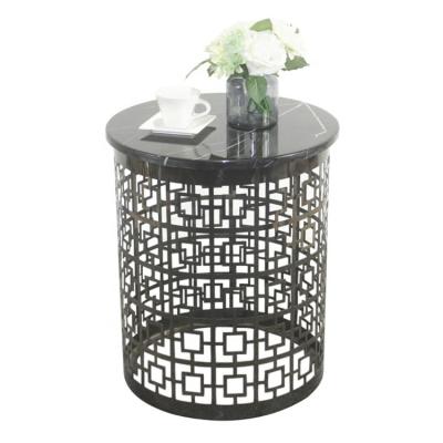 China New Nordic Exhibiting Living Room Metal Serving Tea End Table Black Coffee Table For Living Room for sale
