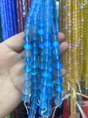 China Matte mermaid glass round bead for jewelry DIY for sale