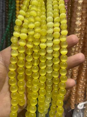 China 4/6/8/10/12mm round yellow cat eye for sale