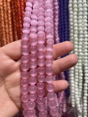 China 4/6/8/10/12mm round pink cat eye for sale