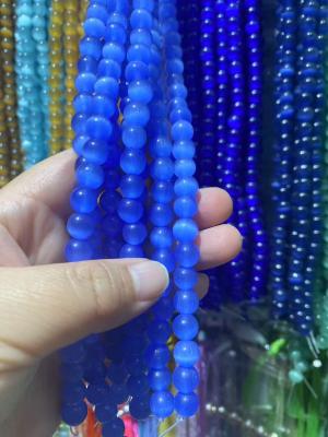 China 4/6/8/10/12mm round blue cat eye for sale