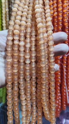 China 4/6/8/10/12mm round lite orange cat eye for sale