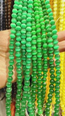 China 4/6/8/10/12mm round beads green cat eye for sale