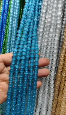 China 4/6/8/10/12mm round beads lite blue cat eye for sale