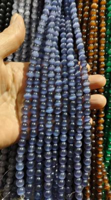 China 4/6/8/10/12mm round beads dark grey cat eye for sale