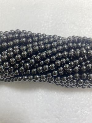 China 3/4/5/6/7/8/10/12mm magnetic hematite round bead for sale