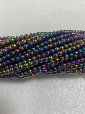 China 4/5/6/7/8/10/12mm magnetic rainbow round bead for sale