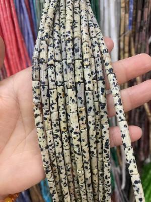 China 4x13 Tube Dalmatian Jasper bead for sale