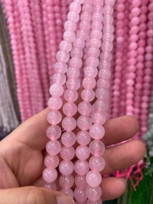 China Rose Quart round beads for sale