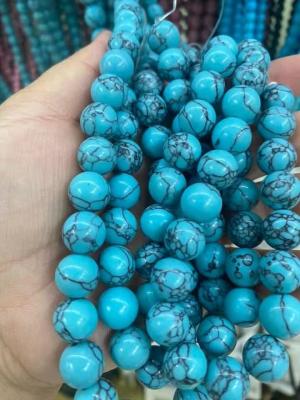 China gemstone round beads Blue Turquoise for sale