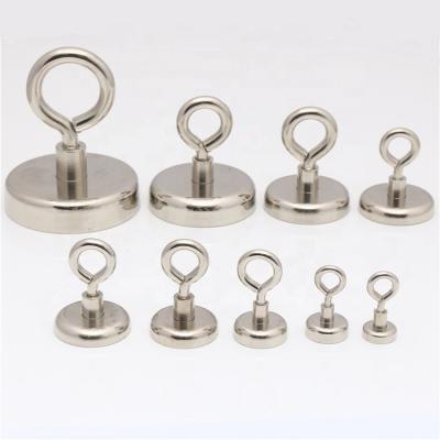 China Best Selling Industrial Magnet Super Strong D75mm Nickel Coating Industrial Strength Neodymium Magnet Hooks for sale
