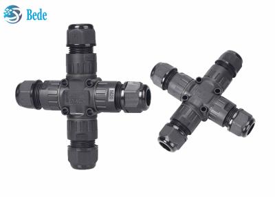 China IP68 Waterproof Cable Connectors X Type 4-Channel 2-Poles For Outdoor Billboards for sale
