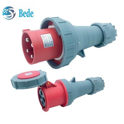 China Durable High Current 63A / 125 Amp Industrial Plugs And Sockets 3P+E IP67 for sale