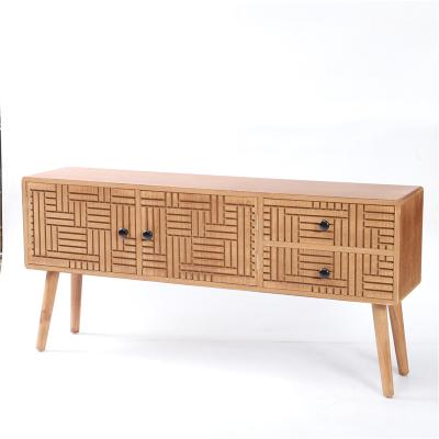 China Other living room furniture brown wooden cabinet with drawer for sale