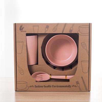 China Three Piece Traditional Environmentally Friendly Plastic Dinnerware Set for sale