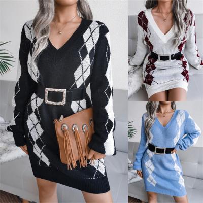 China Breathable Turbot Sweater Dress 2021 Knit Dress Women Clothing Dress for sale
