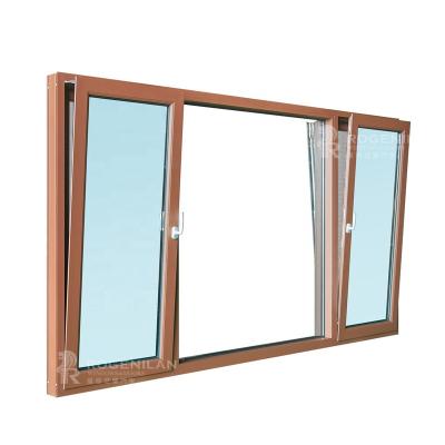 China Swing Customized Hurricane Impact Mute Luxury Glass Aluminum Double Turn-tilt Windows for sale