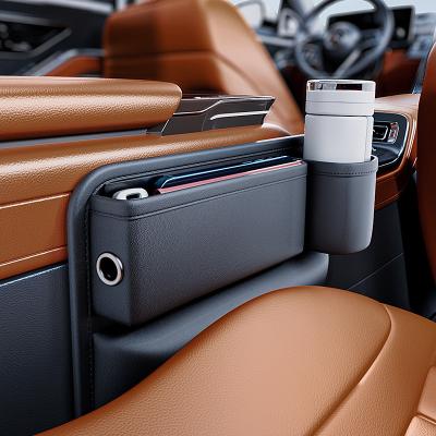 China New China-Chic Best Sell Leather Catch Seat Side Car storage box for phone water cup coffee placement for sale