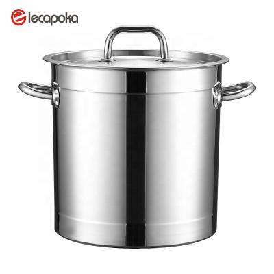 China 201# 100l Wholesale Commercial Stainless Stock Pot Stocked Soup Pot for sale