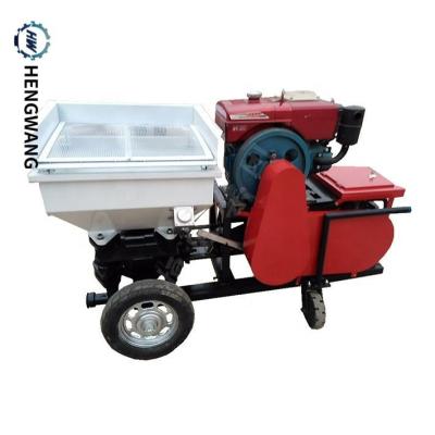 China Construction works China HENGWANG diesel engine piston mortar spraying machine for sale