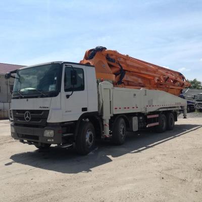 China Construction works 50M Used Boom Pump , Benz Chassis Boom Pump for sale