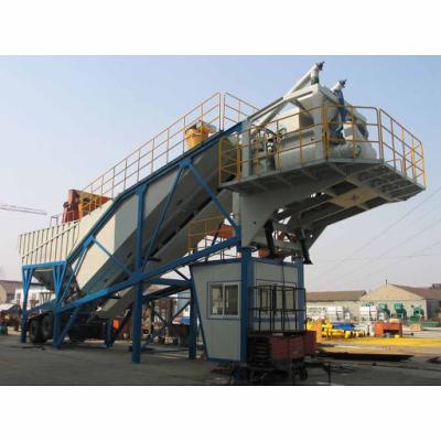 China Construction works Mobile Batching Plant Ready Ready For Concrete Field Installation Easy Operation for sale